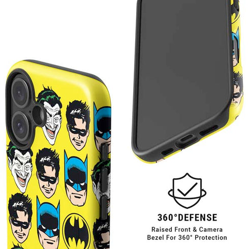 DC Comics Batman Vintage Character Pattern - Joker and Robin iPhone 16 Magsafe Impact Case